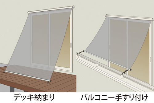 アウターシェードは簡単に設置可能